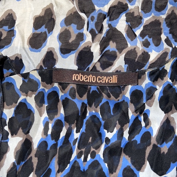 NWOT roberto cavalli silk leopard print blouse - Picture 3 of 4
